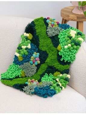 Craft Club Enchanted Meadow Moss Shaggy Rug Latch Hook Kit New